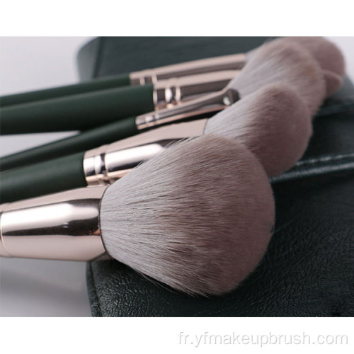 14 PCS Custom Logo Green Maquillage Brushes Set